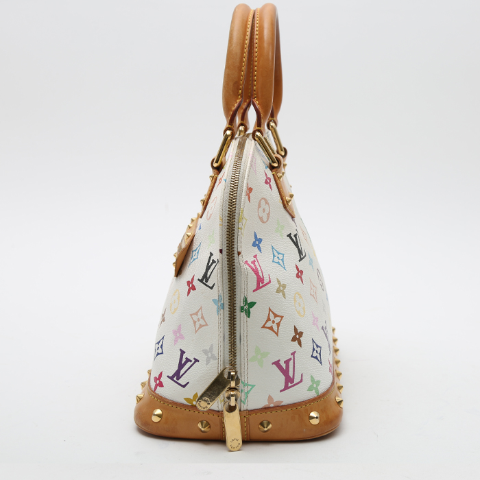 Louis Vuitton  Editions Limitées handbag  in multicolor monogram canvas  and natural leather - Detail D5