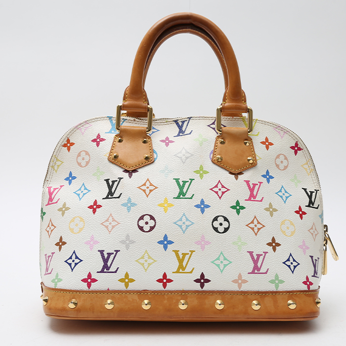 Louis Vuitton  Editions Limitées handbag  in multicolor monogram canvas  and natural leather - Detail D7