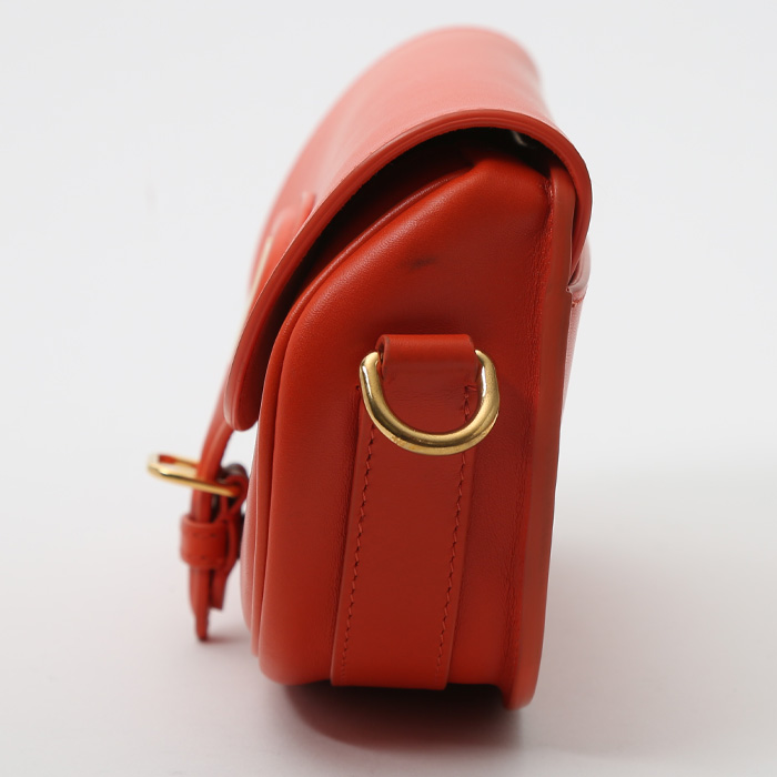 Sac bandoulière Dior Bobby East-West en cuir orange - Detail D6