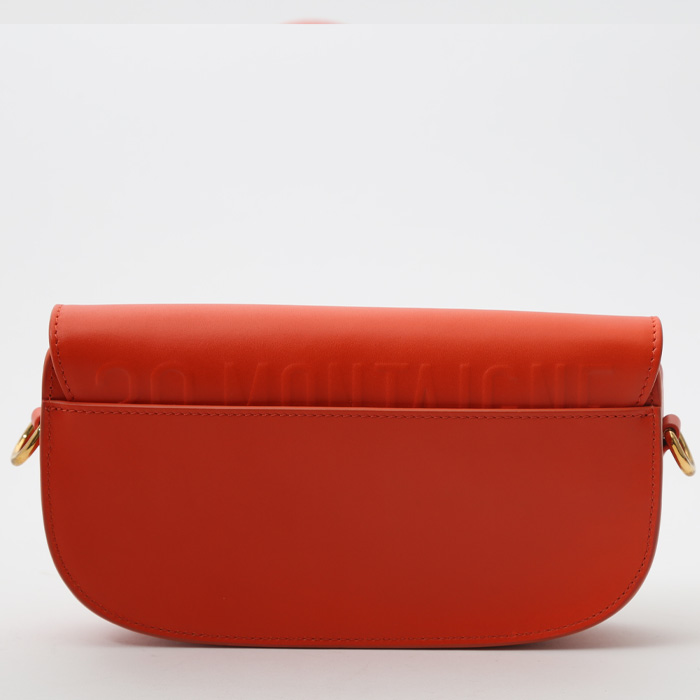 Sac bandoulière Dior Bobby East-West en cuir orange - Detail D8