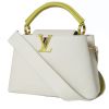 Louis Vuitton  Capucines BB shoulder bag  in white and yellow grained leather - 00pp thumbnail