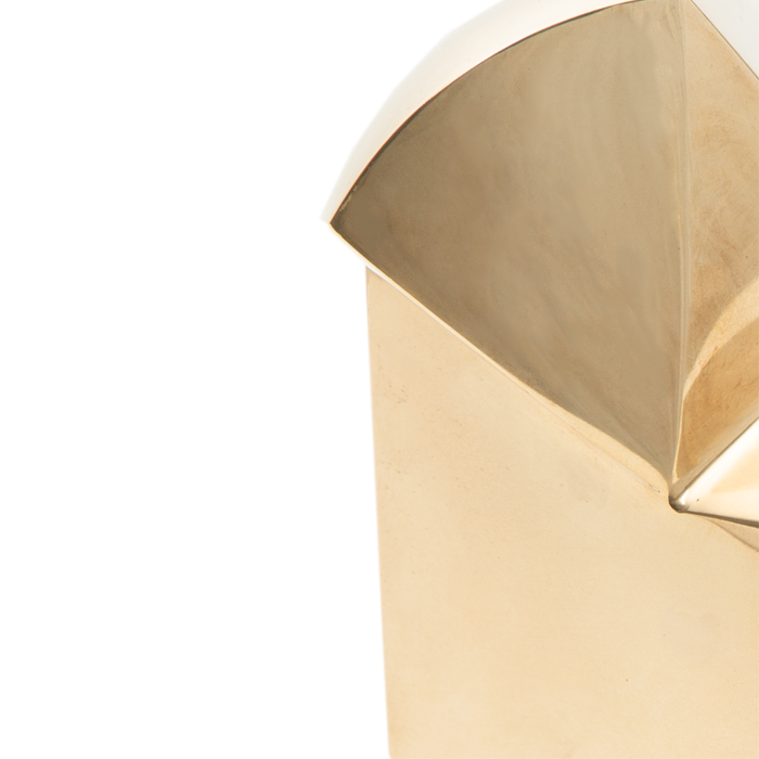 Emile Gilioli, "Architecture disloquée", sculpture in gilded bronze mounted on a base, signed and numbered, of 1970 - Detail D1