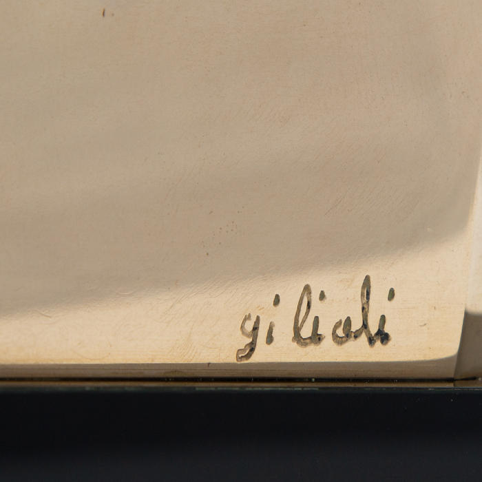 Emile Gilioli, "Architecture disloquée", sculpture in gilded bronze mounted on a base, signed and numbered, of 1970 - Detail D2