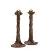 Igor Mitoraj, "Flammes", pair of candlesticks in bronze, Artcurial edition, signed and numbered, from the 1980-1990's. - 00pp thumbnail