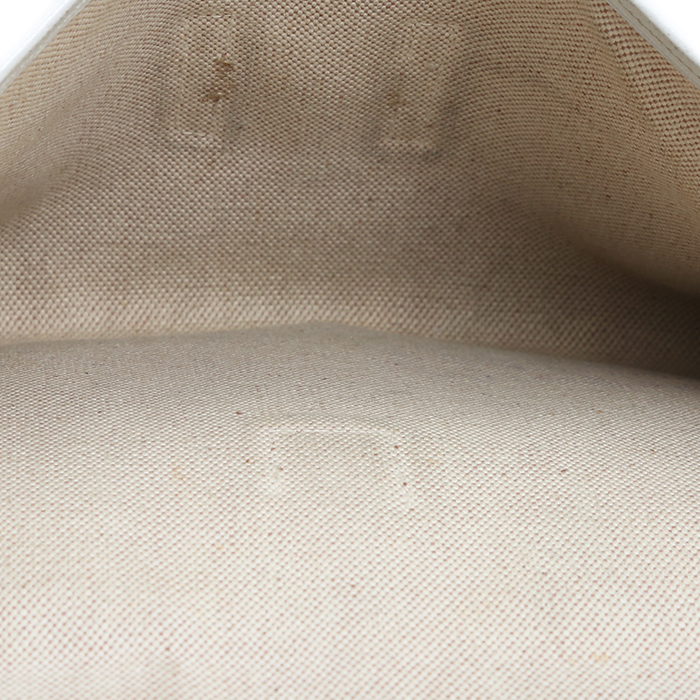 Hermès  Jige pouch  in white Swift leather - Detail D3