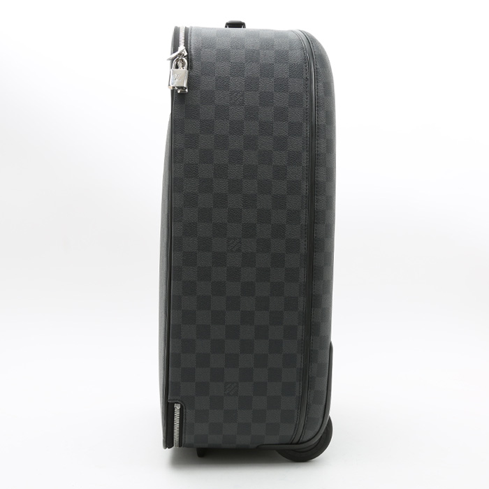 Valise souple Louis Vuitton  Pegase en toile damier noire - Detail D6