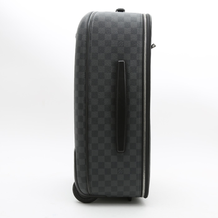 Maleta flexible Louis Vuitton  Pegase en lona a cuadros negra - Detail D7