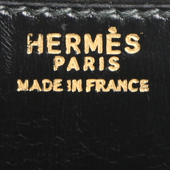 Borsa Hermès  Constance in pelle box nera - Detail D4