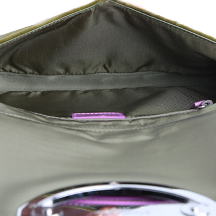 Dior Malice handbag in green foal and green python - Detail D2
