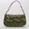 Dior  Malice handbag  in green foal  and green python - Detail D7 thumbnail
