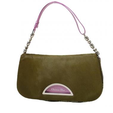 Dior  Malice handbag  in green foal  and green python