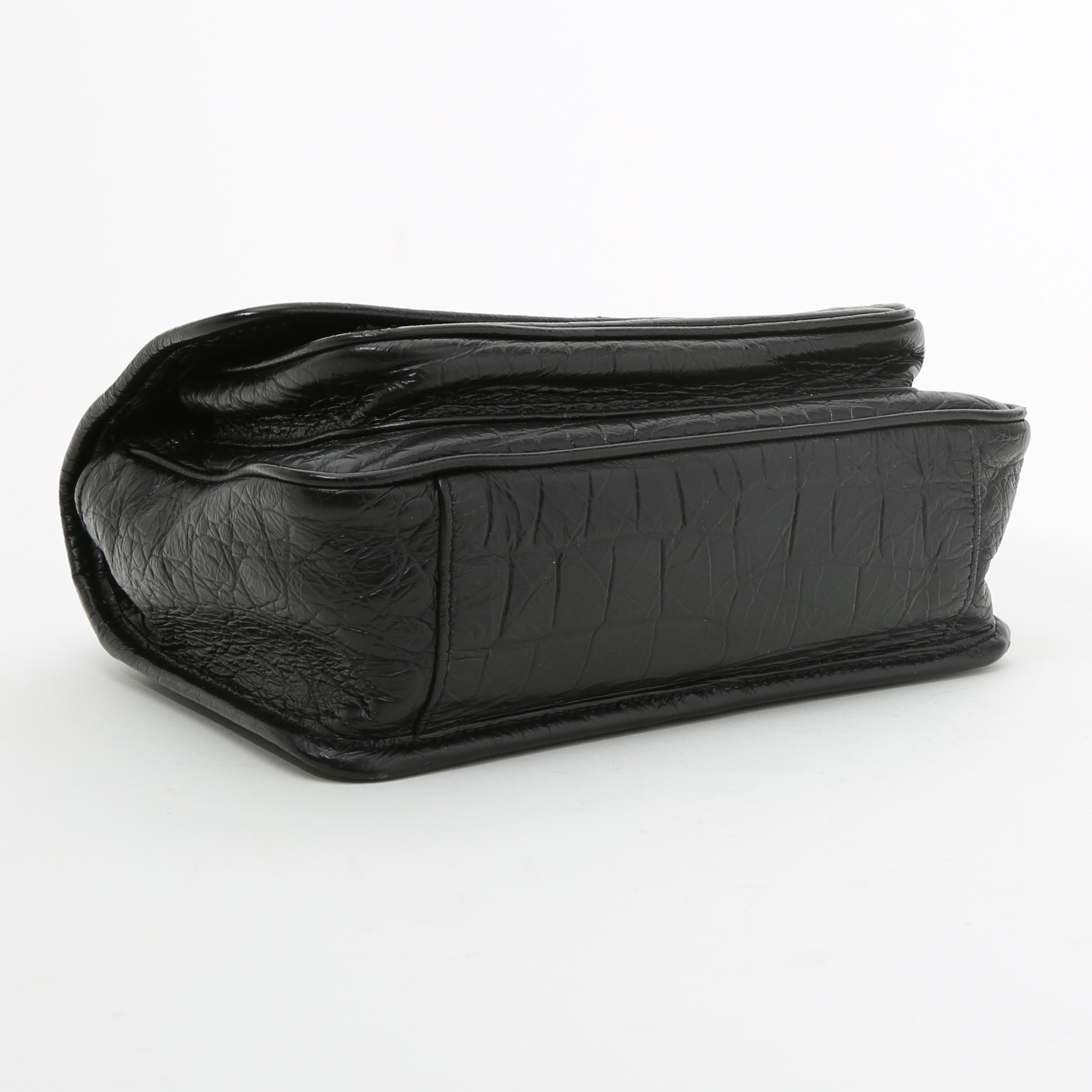 Saint Laurent Niki Baby shoulder bag in black leather - Detail D5