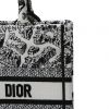 Sac cabas Dior  Book Tote petit modèle  en toile blanche et noire - Detail D1 thumbnail