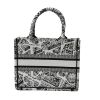 Dior  Book Tote small model  shopping bag  in white and black canvas - Detail D8 thumbnail