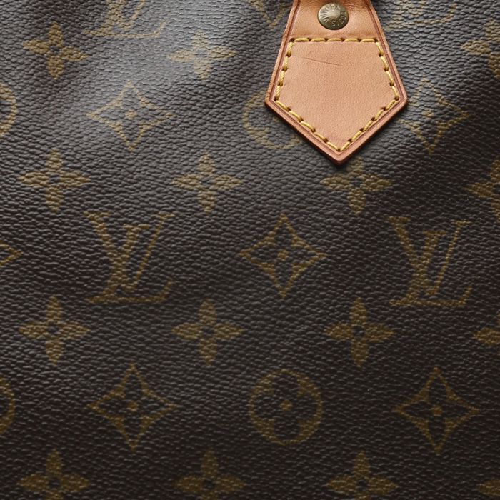 Louis Vuitton  Alma handbag  in brown monogram canvas  and natural leather - Detail D1