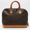Louis Vuitton  Alma handbag  in brown monogram canvas  and natural leather - Detail D8 thumbnail
