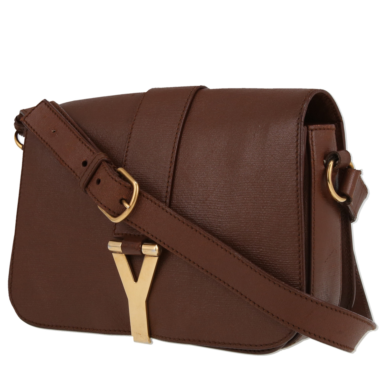 Yves Saint Laurent Lou Leather Crossbody Belt Bag Beige