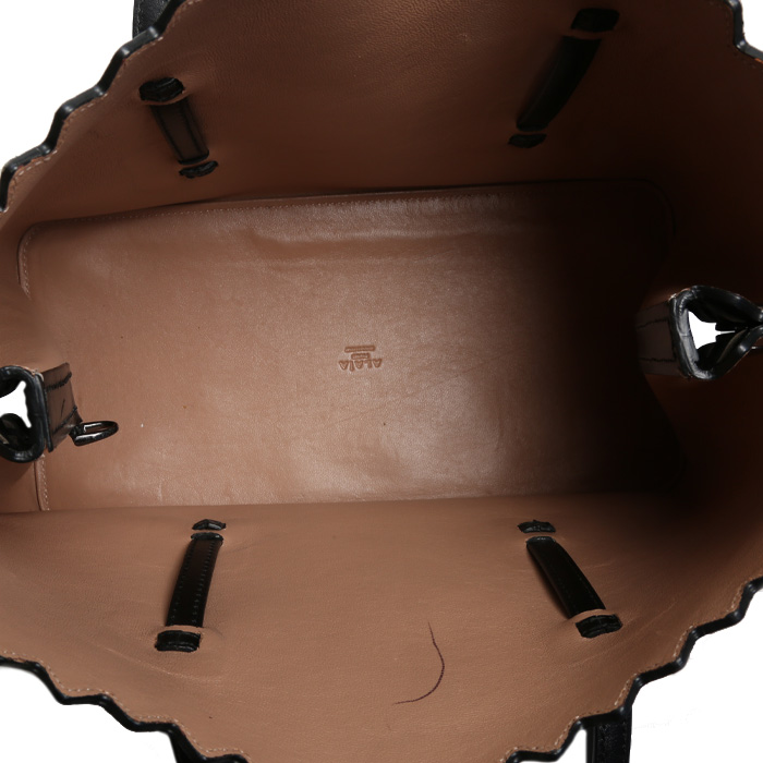 Bolso Cabás Alaïa  Mina en cuero negro - Detail D3