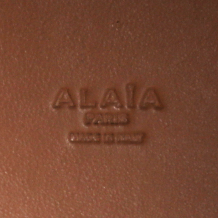 Sac cabas Alaïa Mina en cuir noir - Detail D4