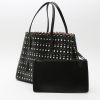 Alaïa  Mina shopping bag  in black leather - Detail D5 thumbnail