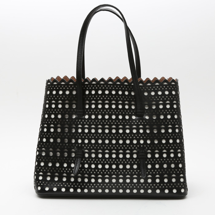 Shopping bag Alaïa  Mina in pelle nera - Detail D9