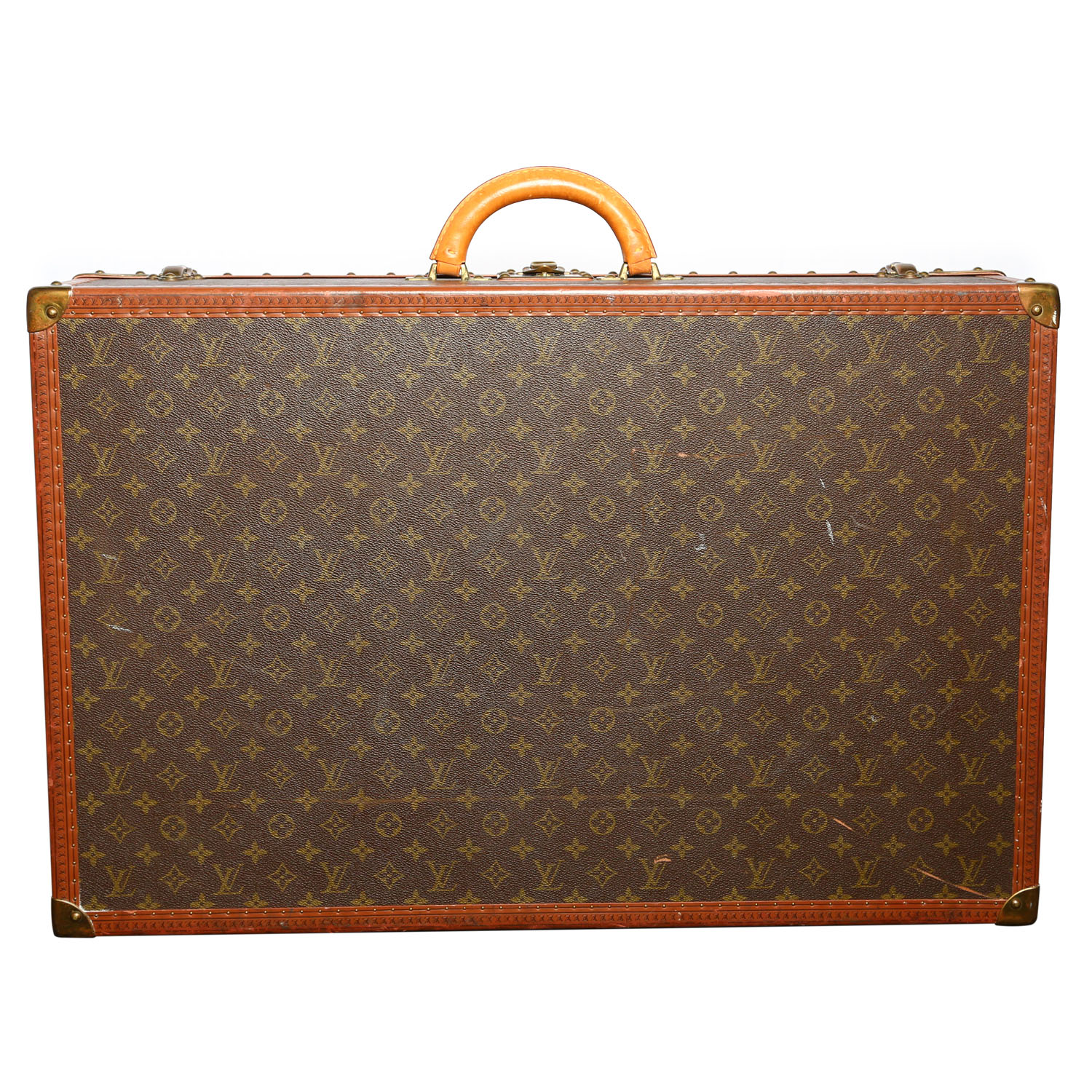 Maleta Louis Vuitton  Alzer 75 en lona Monogram y cuero natural - Detail D1