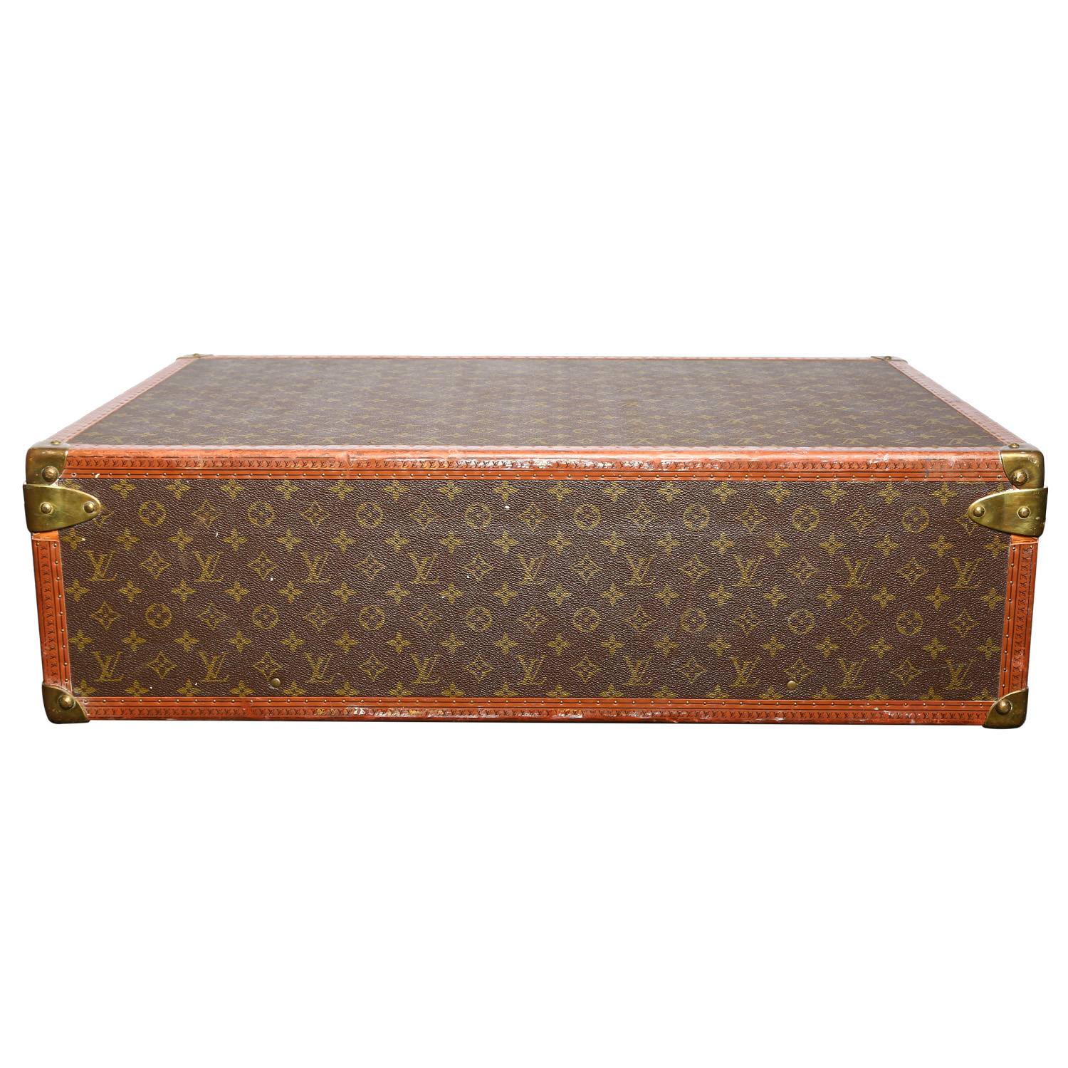Maleta Louis Vuitton  Alzer 75 en lona Monogram y cuero natural - Detail D4