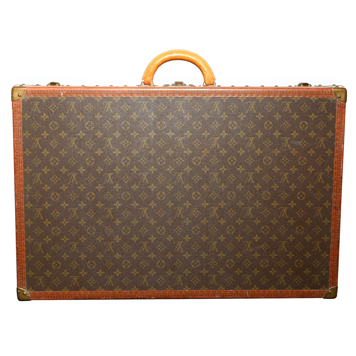 Maleta Louis Vuitton  Alzer 75 en lona Monogram y cuero natural - Detail D5