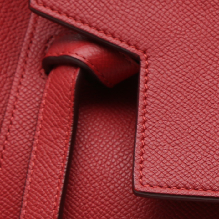Sac à main Celine  Belt mini  en cuir rouge - Detail D1