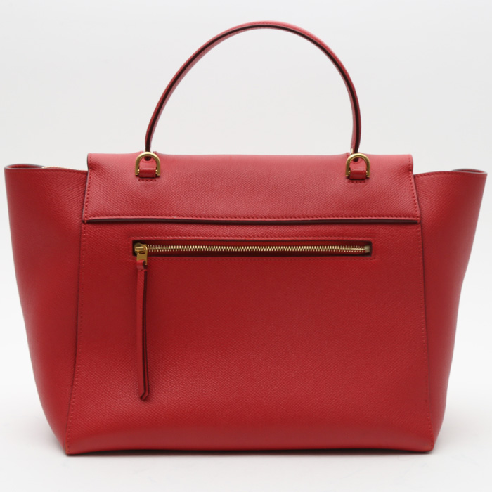 CELINE レッド セリーヌ 三つ折り財布 トリオンフ スモール フラップ