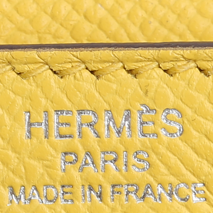 Borsa Hermès  Kelly 25 cm in pelle Epsom Jaune de Naples - Detail D3