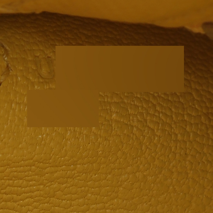 Sac à main Hermès  Kelly 25 cm en cuir epsom Jaune de Naples - Detail D4