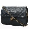 Chanel  Mademoiselle bag worn on the shoulder or carried in the hand  in navy blue quilted leather - 00pp thumbnail