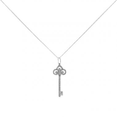 Tiffany Keys Fleur de Lis Key Pendant