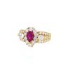 Van Cleef & Arpels  ring in yellow gold, diamonds and ruby - 00pp thumbnail