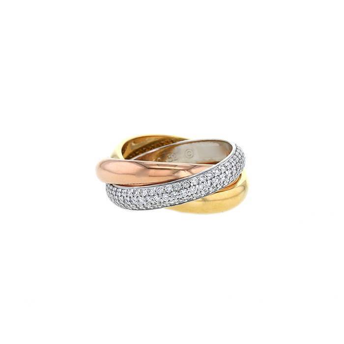 Cartier Trinity ring in 3 golds and diamonds - 00pp
