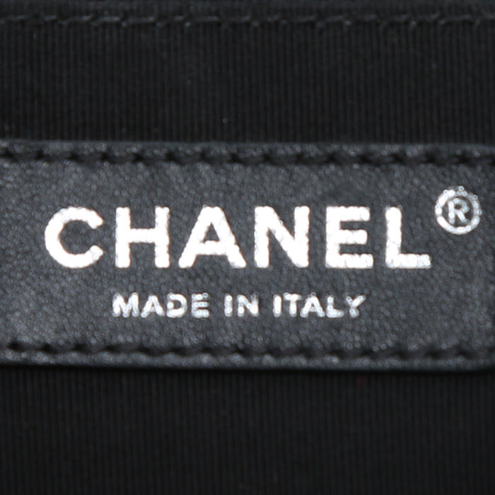 Borsa Chanel   in pelle trapuntata nera rossa e rosa - Detail D4