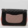 Chanel   handbag  in black, red and pink quilted leather - Detail D8 thumbnail