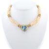 Mellerio  necklace in yellow gold, topaz, diamonds and pearls - 360 thumbnail