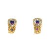 Mellerio earrings in yellow gold, sapphire and ruby, in sapphires and in sapphire - 00pp thumbnail