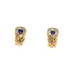 Mellerio earrings in yellow gold, sapphire and ruby, in sapphires and in sapphire - 360 thumbnail