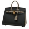 Bolso de mano Hermès  Birkin 25 cm en cuero epsom negro y marrón etoupe - 00pp thumbnail