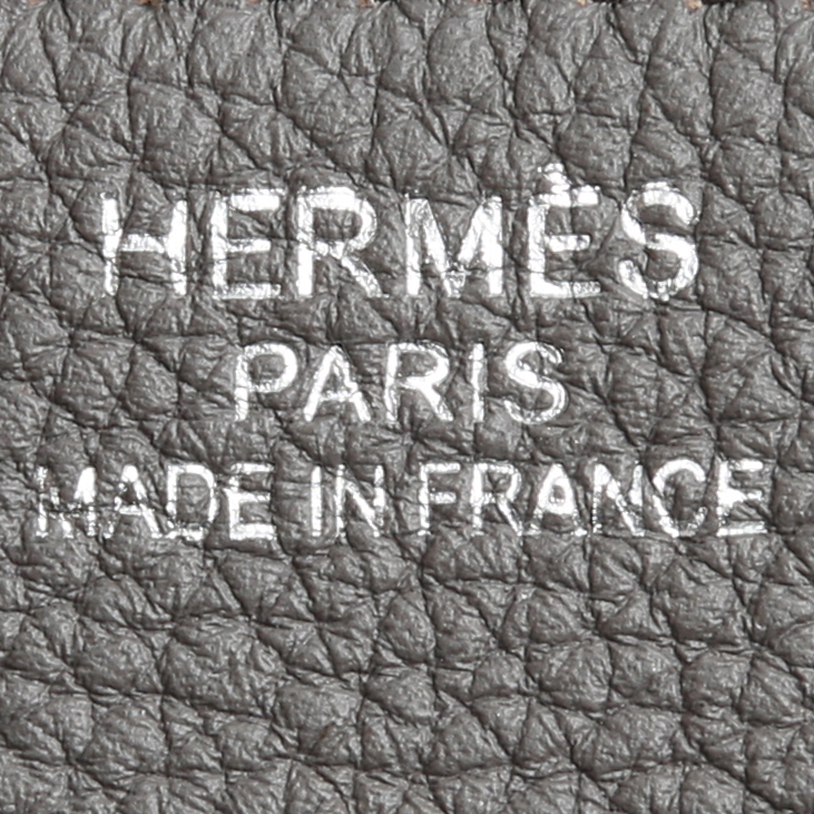 Borsa Hermès  Birkin 35 cm in pelle togo grigia stagna - Detail D3
