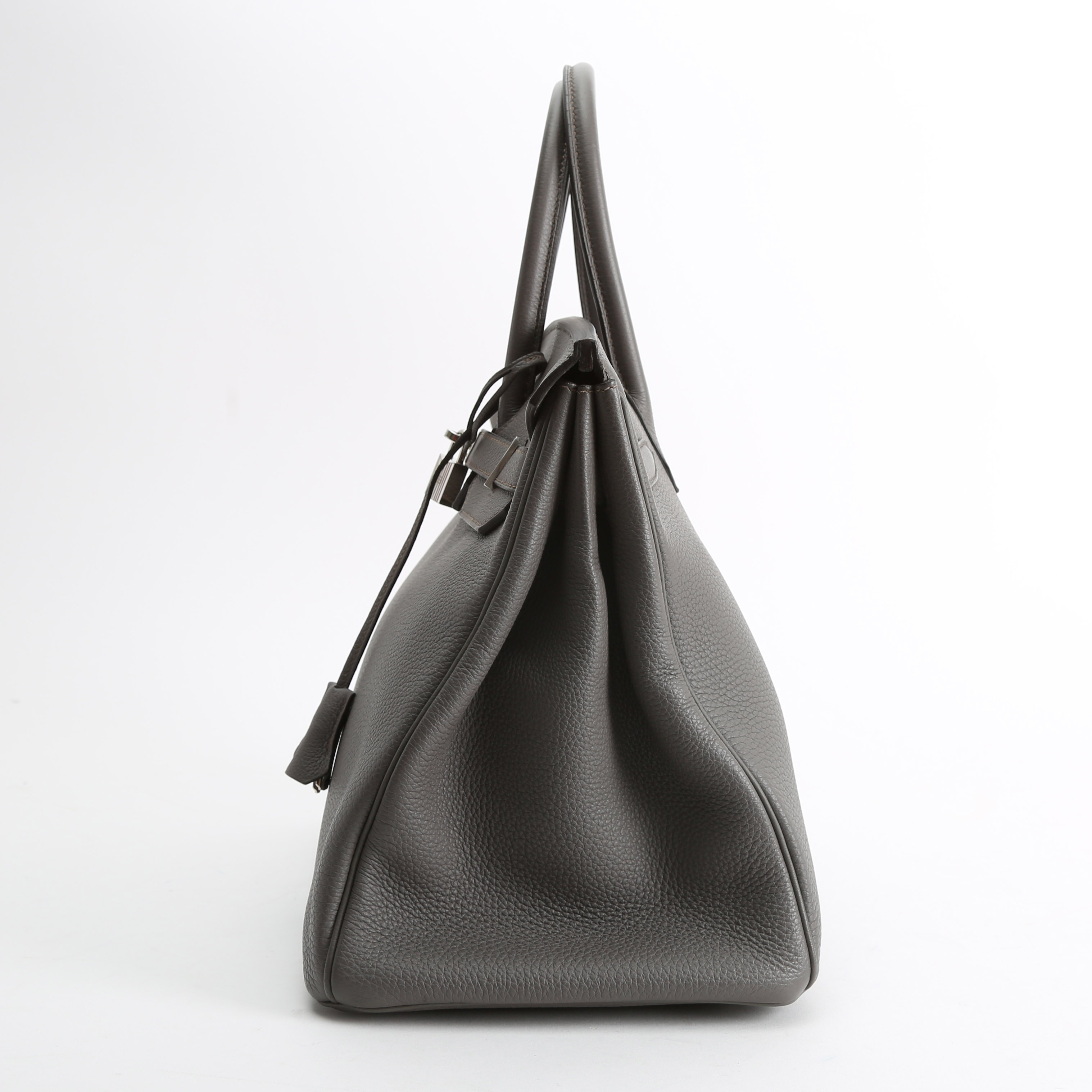 Hermès  Birkin 35 cm handbag  in grey togo leather - Detail D6