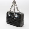 Prada  Bauletto handbag  in black and grey leather - Detail D2 thumbnail
