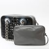 Prada  Bauletto handbag  in black and grey leather - Detail D3 thumbnail