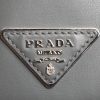 Bolso de mano Prada  Bauletto en cuero negro y gris - Detail D4 thumbnail