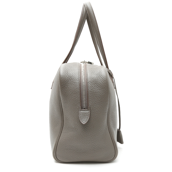 Hermès  Victoria handbag  in grey togo leather - Detail D6