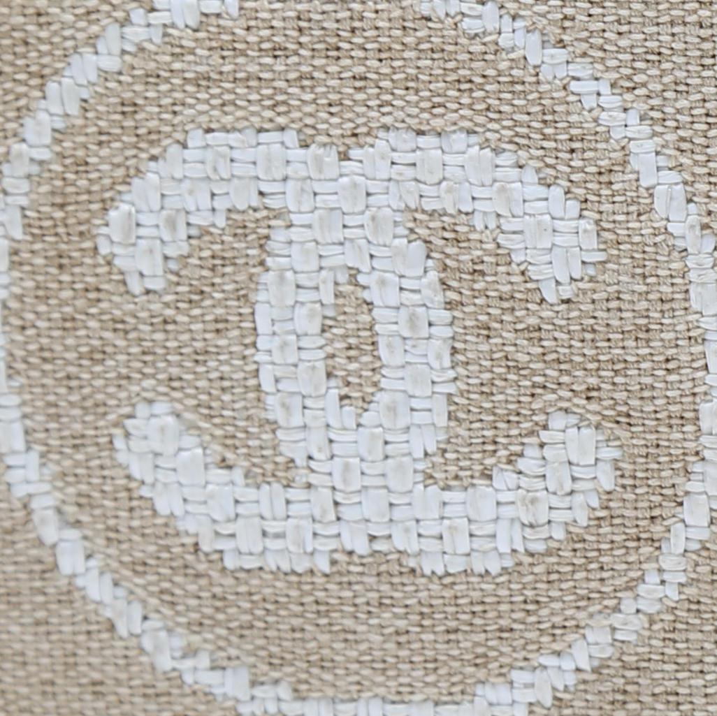 Sac cabas Chanel  Deauville en toile beige et cuir noir - Detail D1