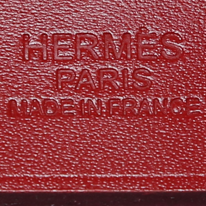Hermès  Herbag shoulder bag  in red canvas  and red Hunter cowhide - Detail D4